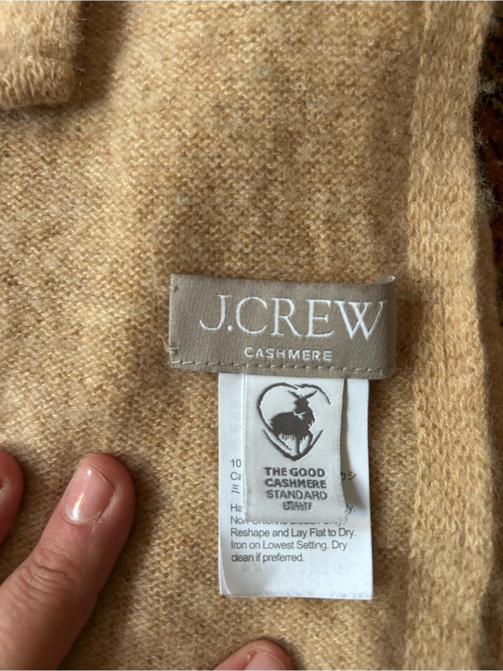 J. Crew Oversized 100% Cashmere Wrap in Heather Stone - Picture 2 of 6